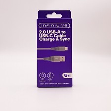 USB-C To USB-A 2.0 Charge And Sync 6 FT Braided High Strength Cable