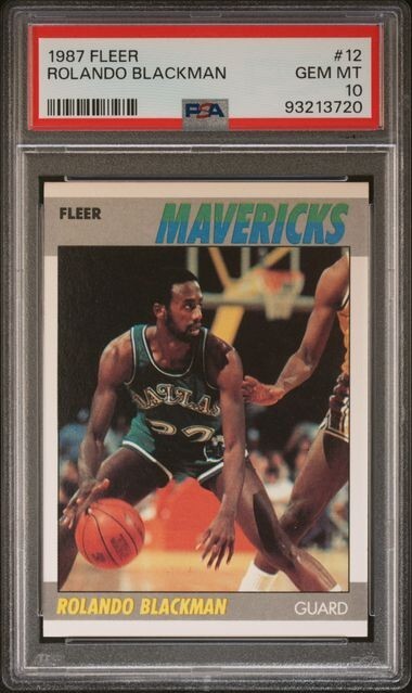 1987 Fleer Basketball #12 Rolando Blackman PSA 10 93213720 POP 34