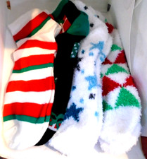 Christmas XMas Low Cut Crew Socks Med. 4 Pairs