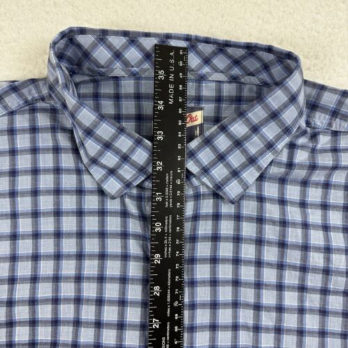 Camisa Johnnie O Para Hombre 4XLT Azul Cuadros Ajax Laguna Azul Hangin Out Preppy - Imagen 4 de 9