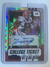 2021 Contenders Draft College Ticket Blue #D /39 Tre' McKitty Georgia TE Auto