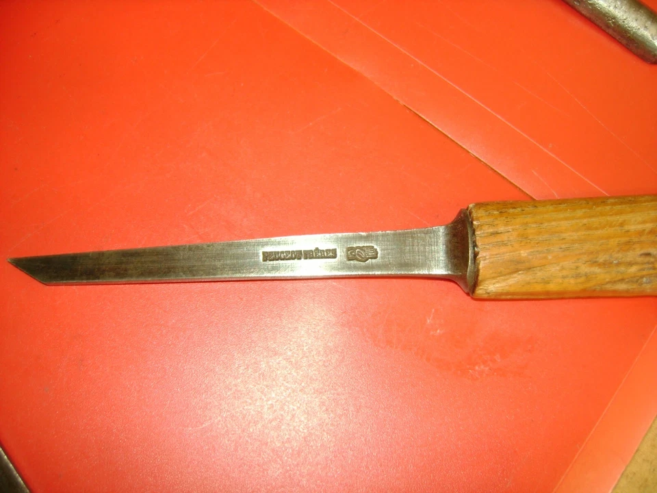 OUTIL Ancien Charpentier, Menuisier ébén 1 Ciseau 1 Gouge 1 Bédane ,27,25,24,cm - Photo 4/4