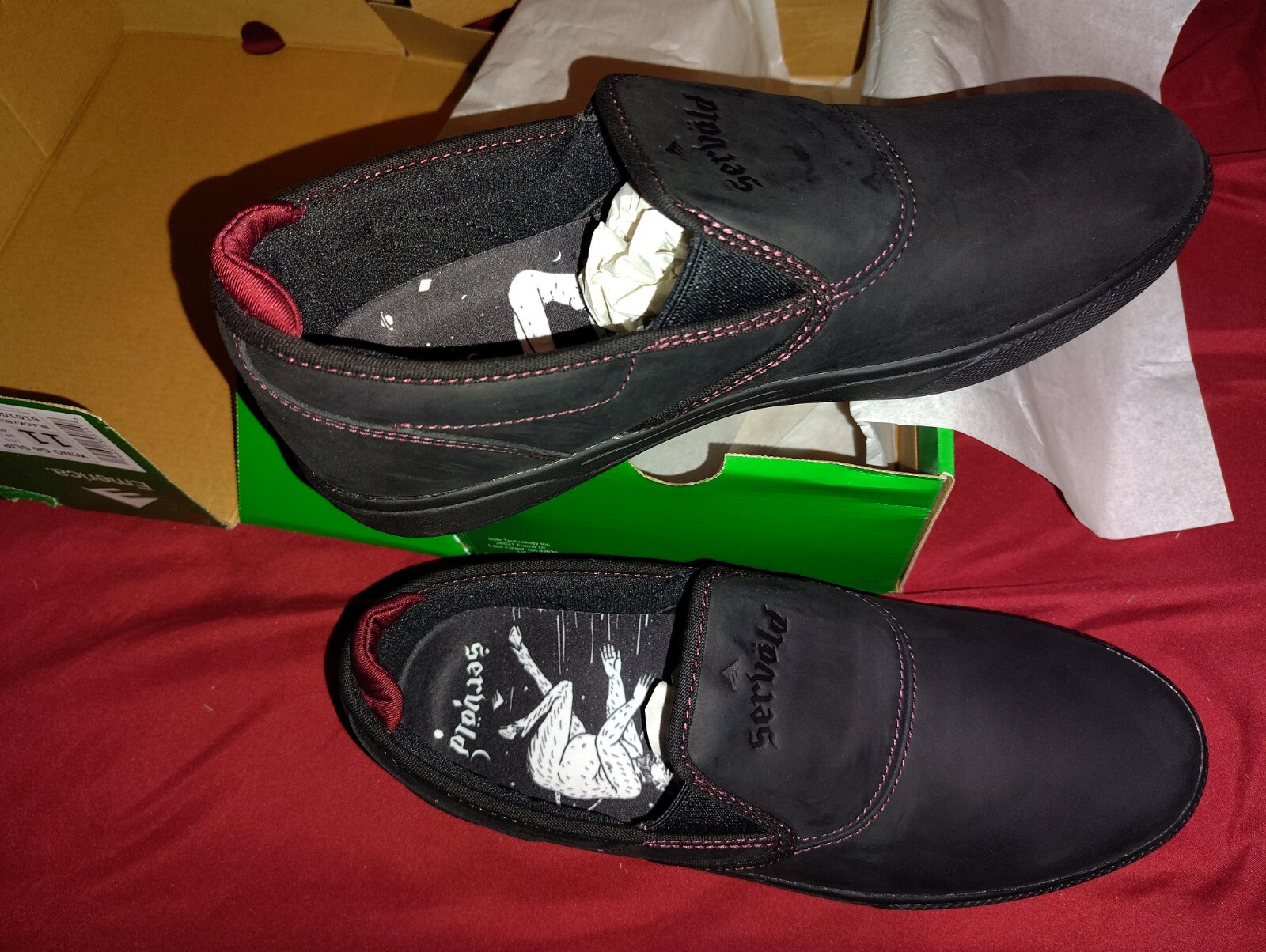 Emerica Wino G6 Slip Cup Black/Black/Red Size 11 Brand New In Box