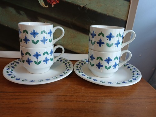Vintage Midwinter ROSELLE Side Plates x2 + matching Cups x4 good used condition - Picture 7 of 7