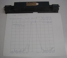 F-36 SMA type L band Pass Filter, 1117 MHz, Low Loss TESTED w/plot