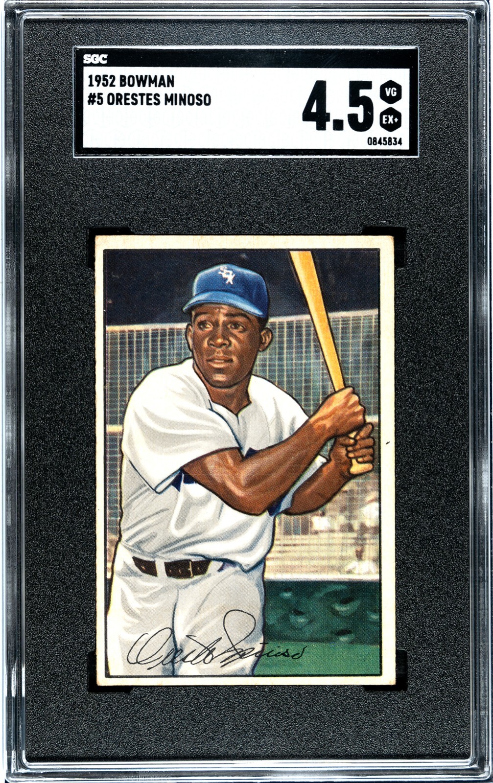 1952 Bowman MINNIE MINOSO ROOKIE Chicago White Sox #5 SGC 4.5 VG/EX+ Condition!