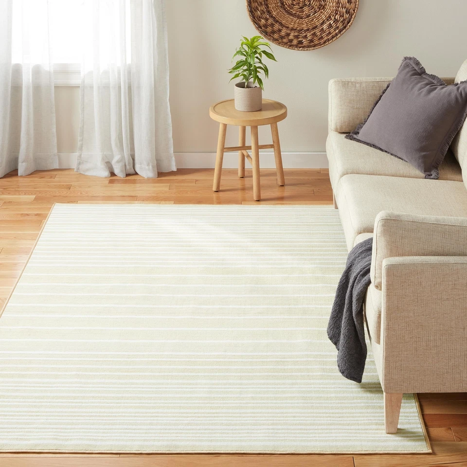 TOWN & COUNTRY BASICS Layne Modern Stripe Everwash® Washable Area Rug with  - Image 2 of 4