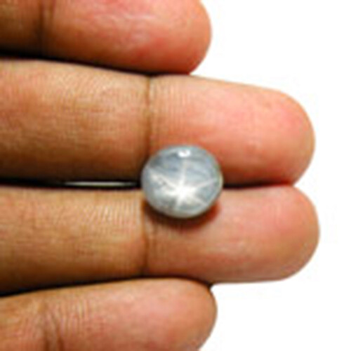 Zafiro estrella de lujo SRI LANKA 5,71 quilates natural sin tratar gris ovalado - Imagen 2 de 2