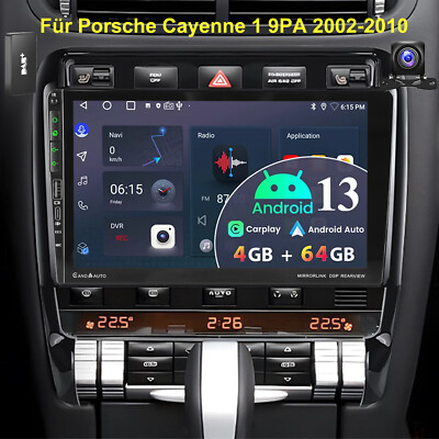 DAB+ 9'' Für Porsche Cayenne 2002-2010 KAM 4+64G Android 13 CarPlay Autoradio GPS