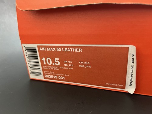 RARO Nike Air Max 90 Cuero Cactus Pack EE. UU. Talla 10.5 302519 031 Nuevo Safari - Imagen 7 de 8
