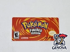 Pokemon FireRed Version Game Boy Advance Replacement Game Label Sticker Precut