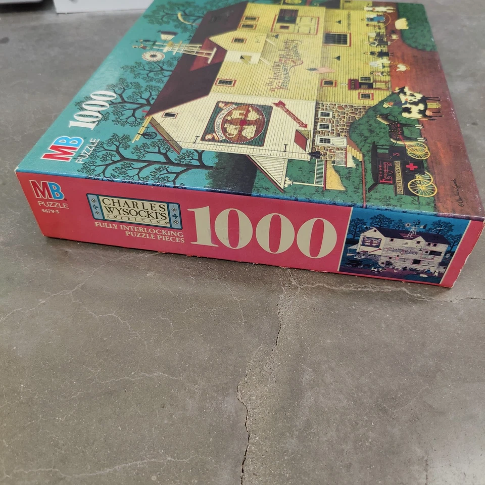 Rompecabezas Charles Wysocki 1000 piezas Americana “Dr Irvings Vetinario” 4697-S MB Foto 4 de 4