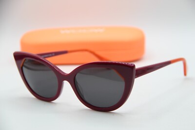 NEW WOOW OPTICAL SUPER CAT 1 COL 5562 PURPLE ORANGE SUNGLASSES W/CASE 55-19