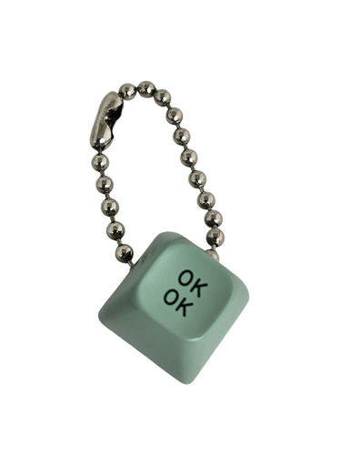 Vintage Typewriter/Keyboard Button "OK OK" Keychain - Bild 2 von 2