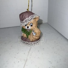 Vtg Caring Critter Jason Cat Lil Chimer Ornament Kitty Kitten Rustic