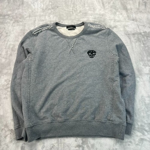Alexander McQueen Skull Sweatshirt Mens Large Grey Crewneck Made in Italy