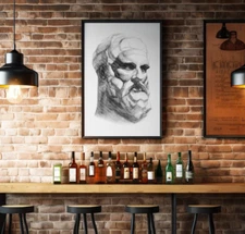 Ancient Greek Drawing, Line art Work poster | Digital Artwork | DIGITAL DOWNLOAD