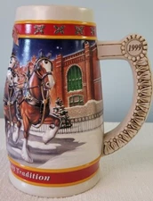 Anheuser-Busch CS389 A Century of Holiday Tradition 1999 Budweiser Stein