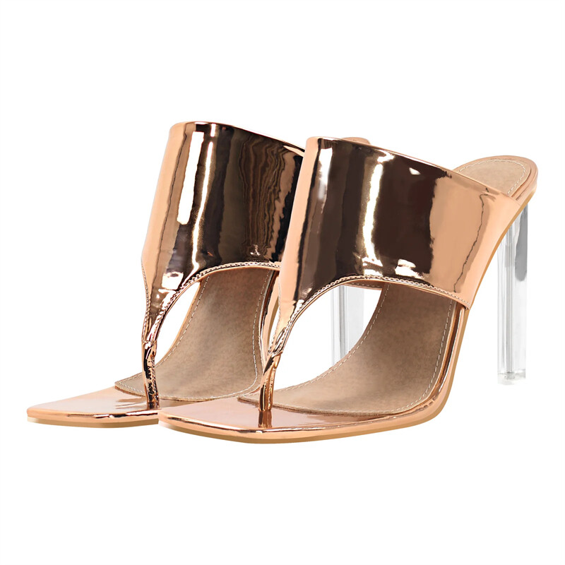 PANTOFOLA D’ORO Sandali donna donna tacco alto trasparenti infradito pantofole scarpe sexy stiletto