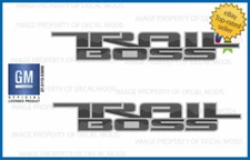 PAIR - Silverado TRAIL BOSS decals bed side stickers graphic gray black FG6A5