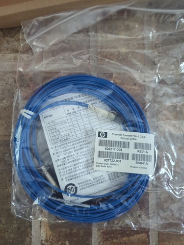 HP 628217-005 Premier Flex LC/LC Optical Cable Rev A 15M Length NEW.