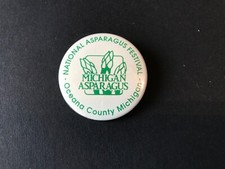 Vintage Oceana County Michigan Asparagus Festival Pinback