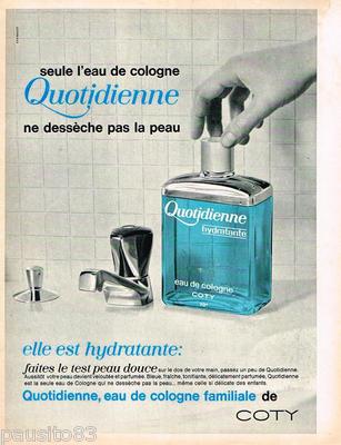 REKLAME WERBUNG 095 1968 COTY Eau de Cologne feuchtigkeitsspendend
