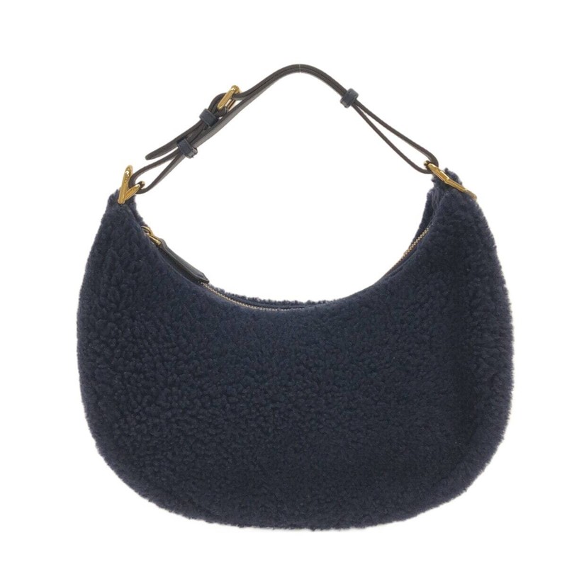 Auth FENDI Fendigraphy Small 8BR798-AEHY Navy Mouton Calf Leather - Shoulder Bag Auth FENDI Fendigraphy Small 8BR798-AEHY Navy Mouton Calf Leather - Shoulder Bag