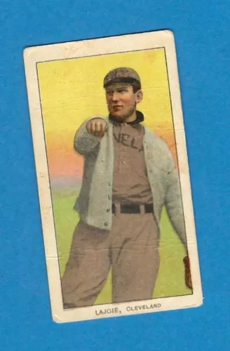 T206 Piedmont HOF Nap Lajoie Throwing Cleveland Naps