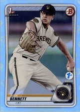 2020 Bowman 1st Edition Sky Blue Foil #BFE140 Nick Bennett - BB