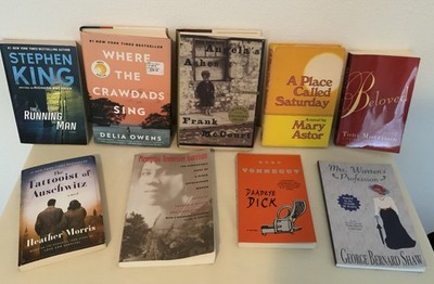 Lot of 9 BANNED/CHALLENGED Books~Morrison, Shaw, Morris, Vonnegut, King, Owens+