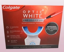 COLGATE OPTIC WHITE PRO SERIES LED DEVICE LIGHT TEETH WHITENING KIT NWB EXP:2026