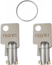 2 Pcs FEO-K1 Elevator Key K1 Fire Service Keys Recall Reset Keys, Factory Stampe