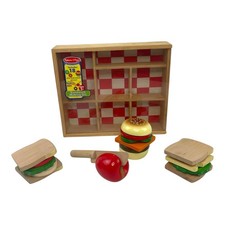 Melissa  Doug Kids Toys Wooden Sandwich Making Set Pretend Play Food
