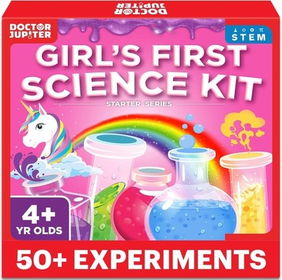 Doctor Jupiter First Science Kit for Kids Ages 4+ Year Old Girls 50+ Experiments