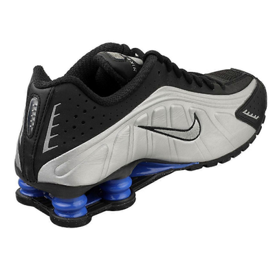 Size 7.5 - Nike Shox R4 Metallic Silver Racer Blue W for sale