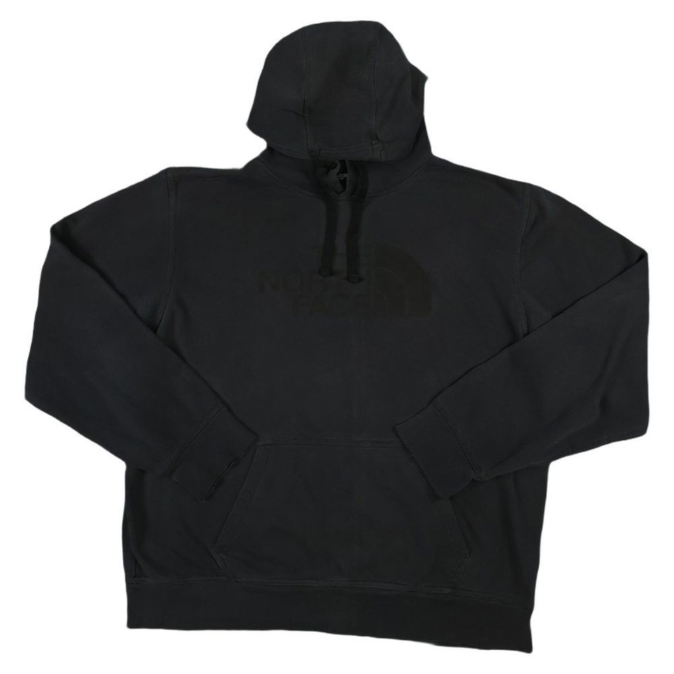 North Face Jumper Mens LARGE Black Drew Peak Hoodie Sweatshirt Pullover Size L