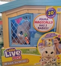 Little Live Pets Bunny Mama Surprise Toy Set, Hutch Interactive Animal Playset