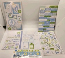 Baby Boy Stickers 7 Partial Sheets