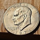 1974 Eisenhower $1 Ike Dollar Copper Business  — photo 3
