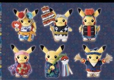 Pikachu Tohoku Limited Plush Set of 6 Pokemon Center Collectible Used