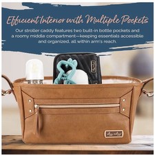Organizer Bag And Stroller Caddy Featuring Front Zippered Pocket