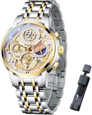 Reloj Para Hombre Casio Resistente Al Agua Acero Inoxidable Hora Mundial Verde
