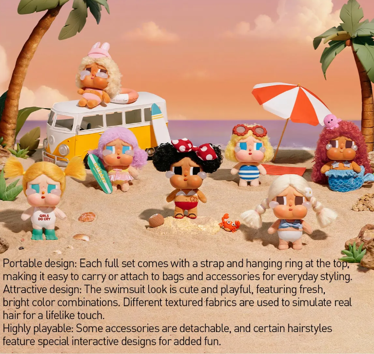 CRYBABY VACATION MODE ON SERIES-VINY PLUSH PENDANT CONFIRMED BLIND