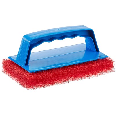 Star brite Medium Red Scrub Pad with Handle for Aluminum Teak and Wood Cleaning