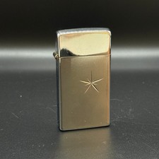 Vintage Scripto Butane Lighter Silver Tone Starburst Engraved Made in USA Chrome
