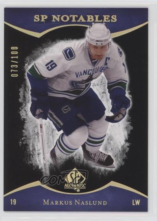 2007-08 SP Authentic SP Notables Limited 73/100 Markus Naslund #102 0c3