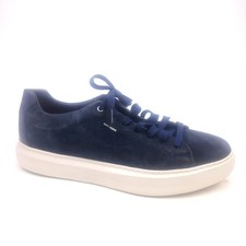 GEOX Men's U Deiven B Low Top Sneakers, Blue Nubuck Size 12