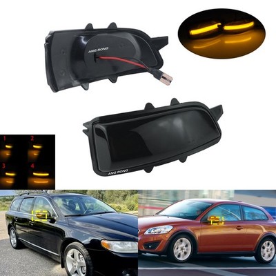 2x Spiegelblinker LED Blinker L+R Schwarz Volvo C30 C70 S40 S60 S80 V40 V50 V70
