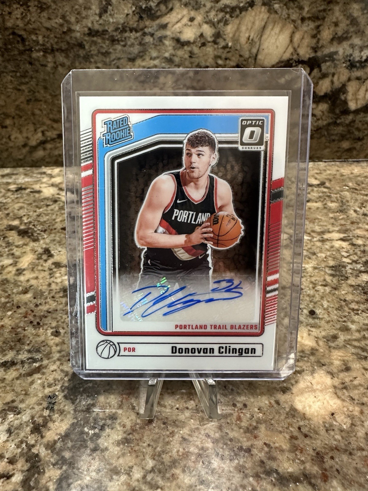 2024-25 Panini Donruss Optic Rated Rookie Auto Donovan Clingan RC #304